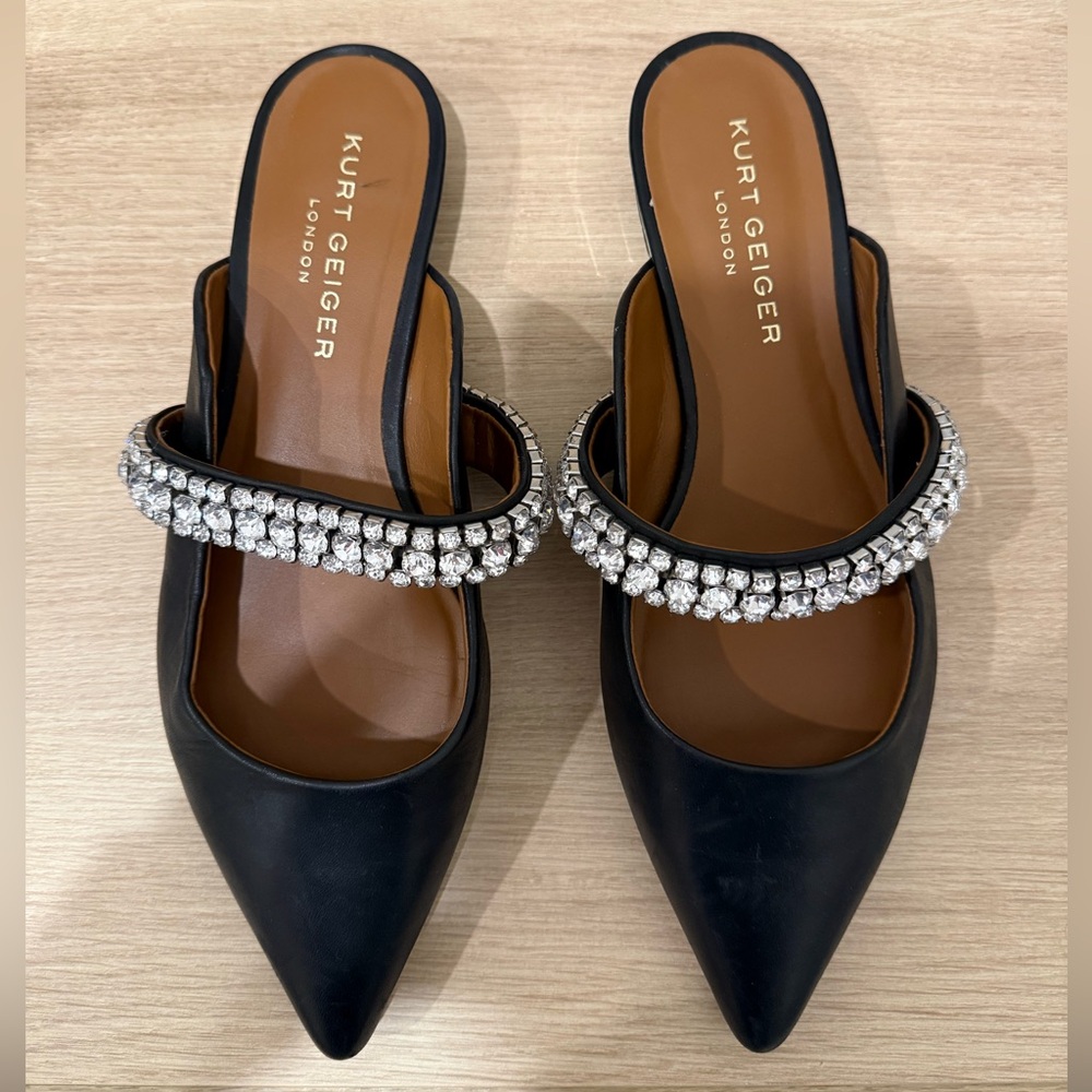 Kurt Geiger London Princess Rhinestone Flat Mule